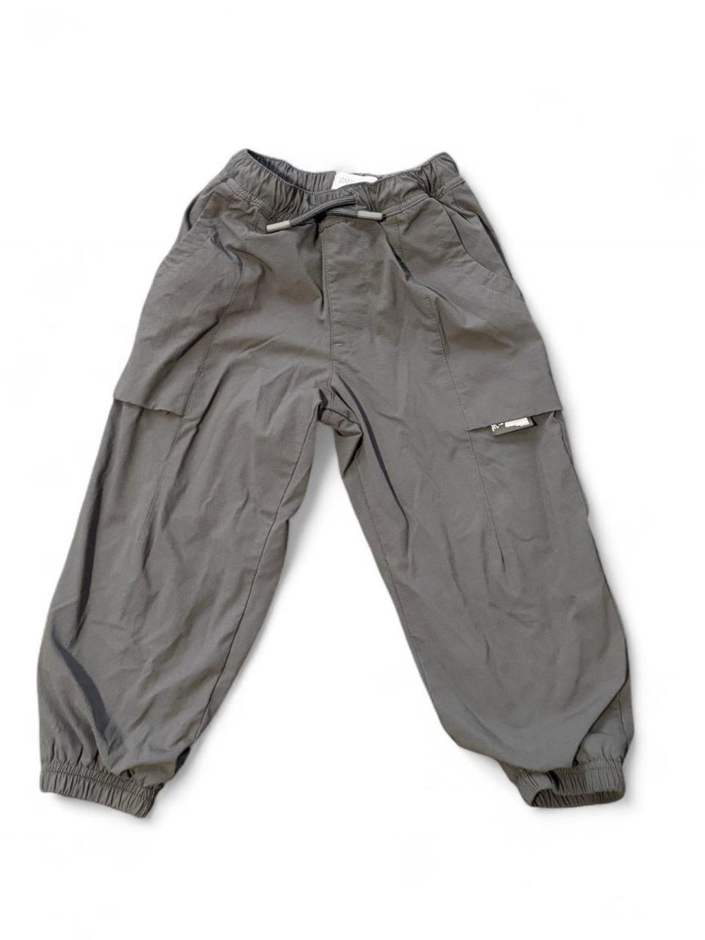 Charcoal Elastic Waist Cargo Jogger Pants Zara 3T